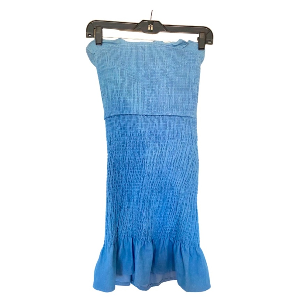 Strapless Jean Summer Dress/ Swim Cover-Up